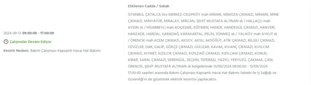 İstanbullular dikkat: BEDAŞ'tan13 Eylül cuma için elektrik kesintisi duyurusu 21